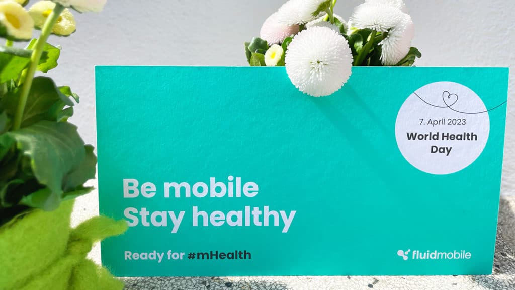 Die fluid-Postkarte zum World Health Day am 7. April 2023
