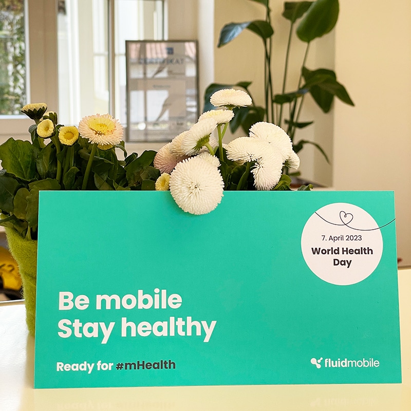 fluid-Postkarte zum World Health Day am 7. April 2023